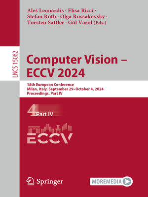 cover image of Computer Vision – ECCV 2024